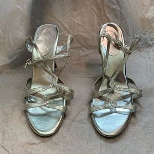 Silver David’s Bridal Heels